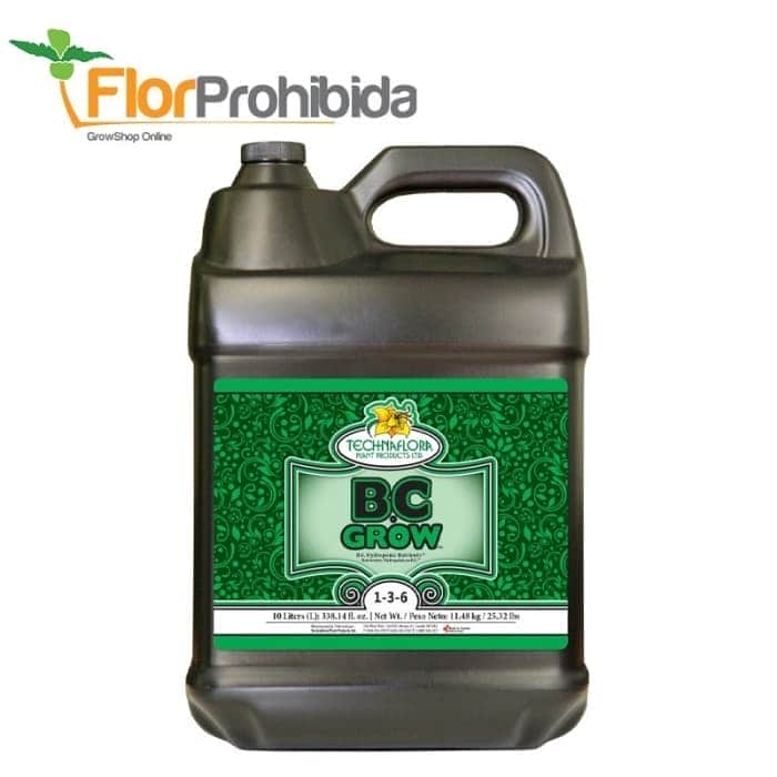 BC Grow de Technaflora, envase de 10L.