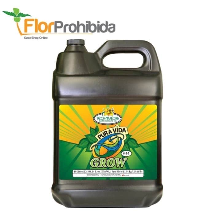 Pura Vida Grow de Technaflora, envase de 10L.