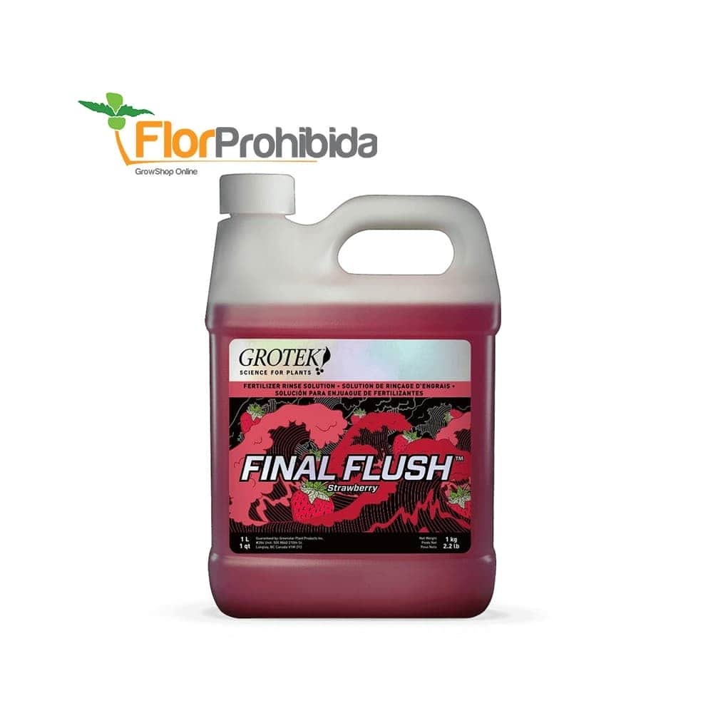 Final Flush Regular 4L de Grotek - Limpiador de nutrientes y sales minerales.