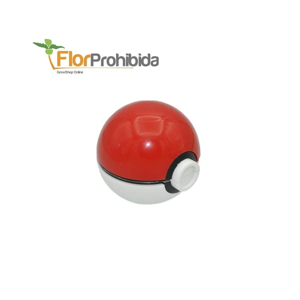 Grinder pokeball para marihuana con forma de bola Pokémon. 