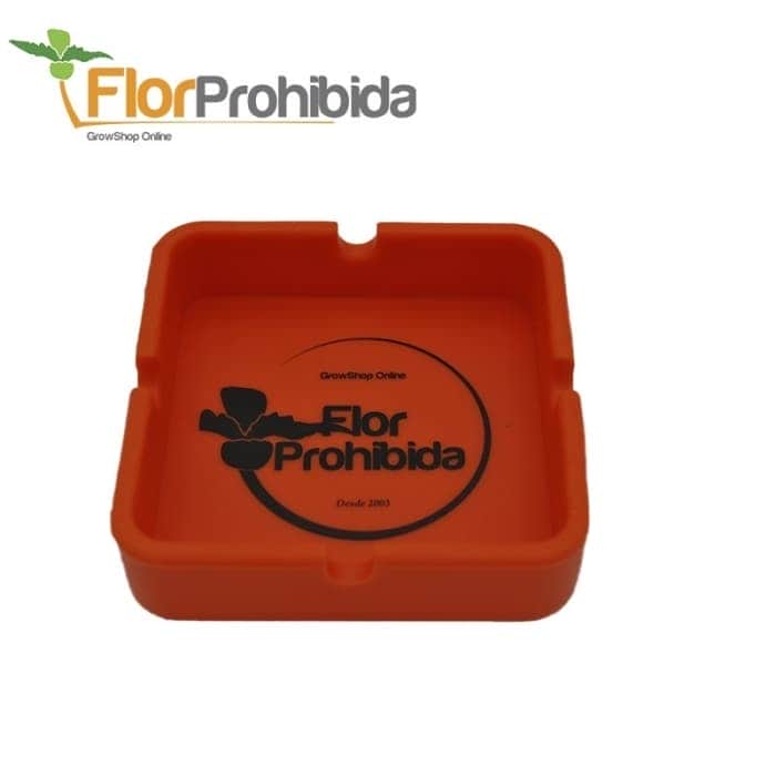 CENICERO SILICONA NARANJA REGALO FLORPROHIBIDA