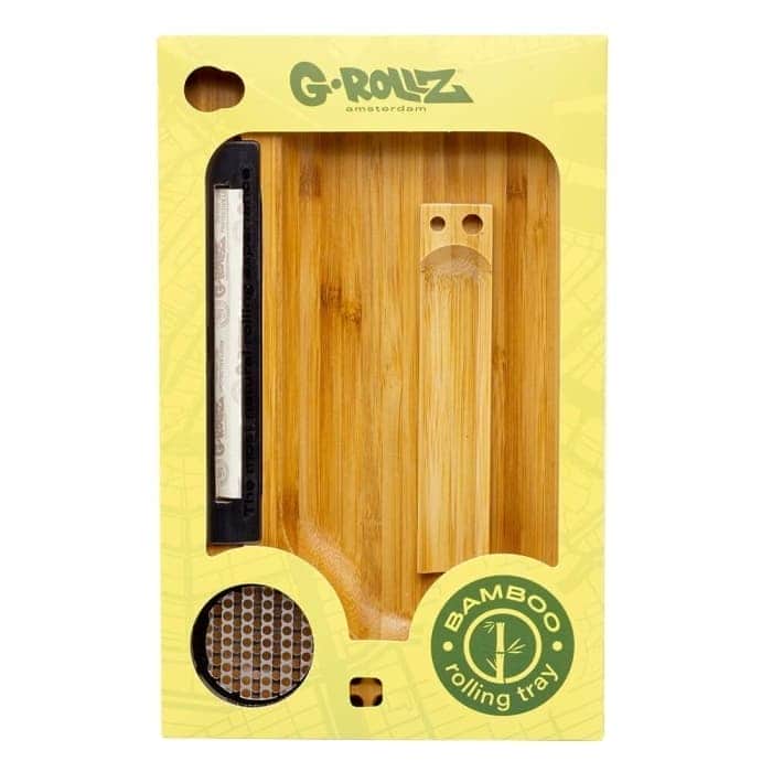 Kit Bandeja de liar con huecos para los utensilios como el papel, mechero, etc.