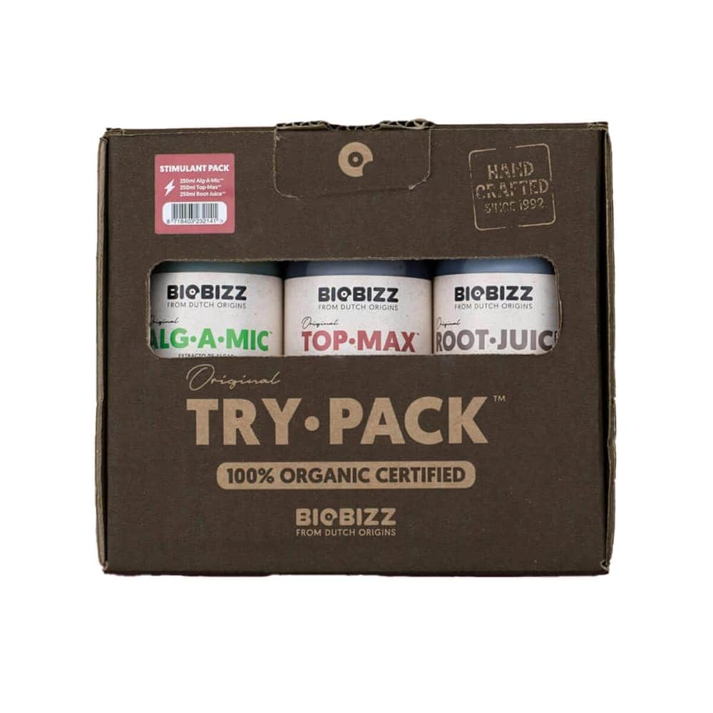 TryPack Stimulant de Biobizz. Pack de estimuladores orgánicos