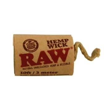 Raw Hemp Wicks de 3 metros. Mecha de cuerda de cáñamo de la marca RAW