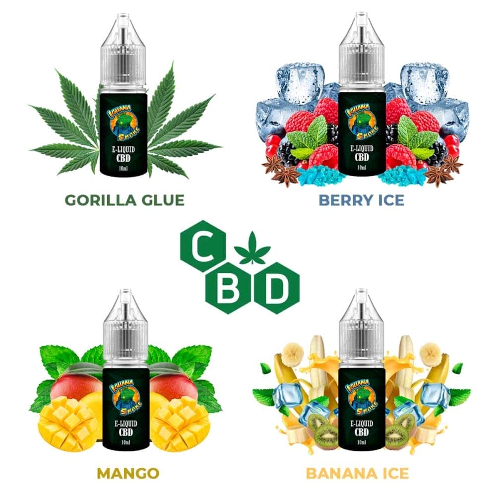 E-Liquids con CBD para vaporizadores / vapeadores de Iguana Smoke
