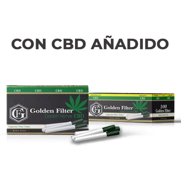 Tubos con filtro para rellenar o entubar con un añadido de CBD en el papel