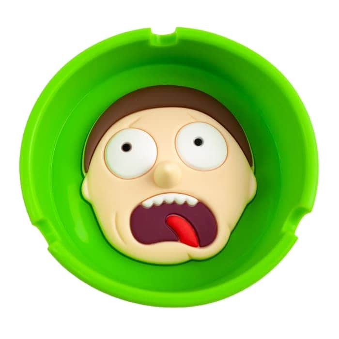 CENICERO RICK Y MORTY Morty en verde.