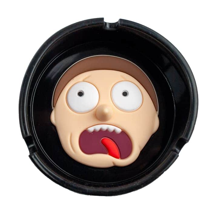 CENICERO RICK Y MORTY Morty en negro.