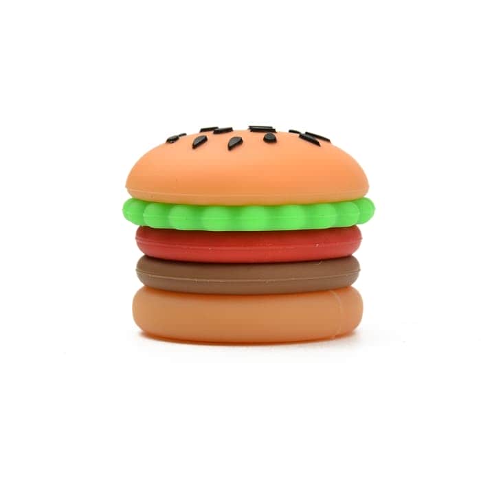 BOTE SILICONA HAMBURGUESA 32MM Antiadherente para guardar resinas.