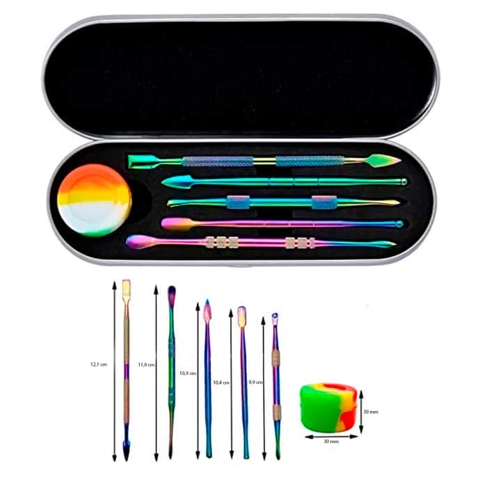 KIT DABBER CAMALEON Herramientas y bote para Rosin y BHO.
