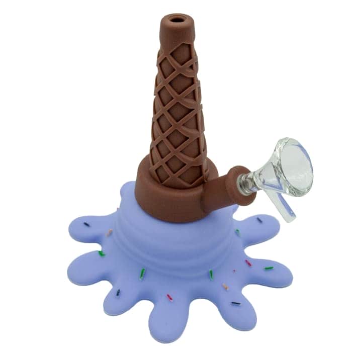 BONG SILICONA HELADO DERRETIDO Vista de cerca.