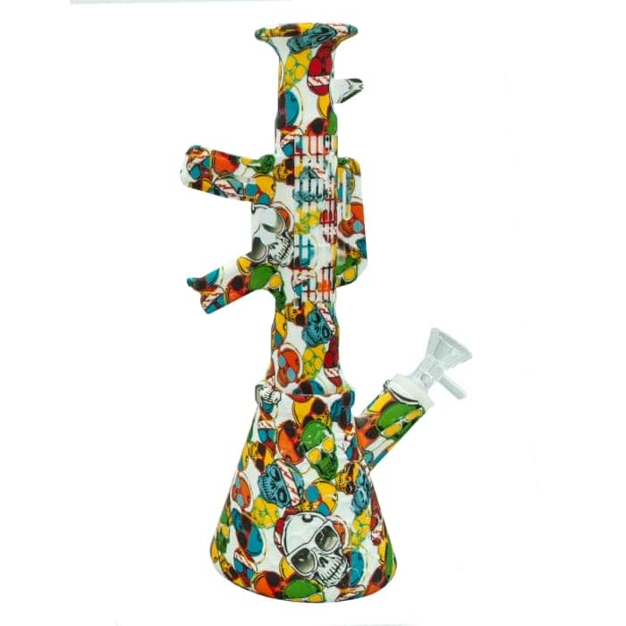 BONG SILICONA FUSIL 28CM Calaveras.