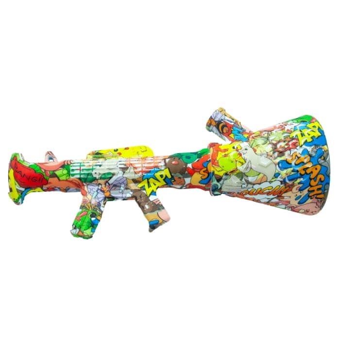 BONG SILICONA FUSIL 28CM Vista lateral.