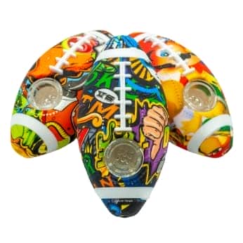 PIPA SILICONA RUGBY 10CM Dibujos originales.