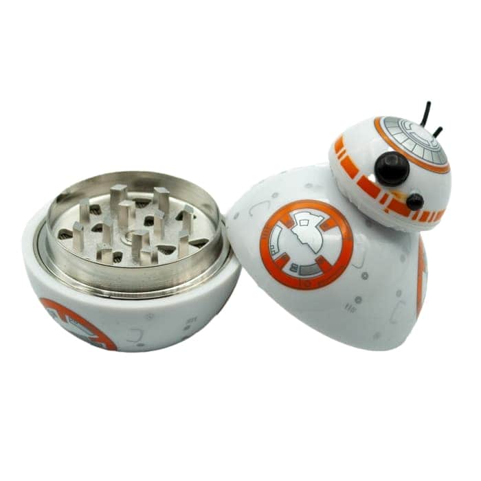 GRINDER BB-8 STAR WARS 3 PARTES 50MM Tapa abierta.