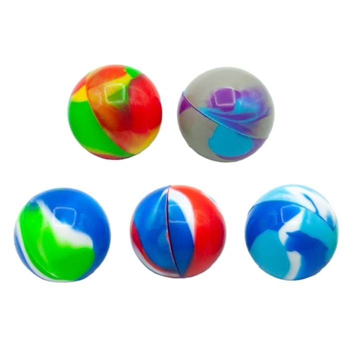 BOTE SILICONA BOLA FLUORESCENTE 38MM Diferentes colores.