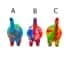 Pipas para fumar con formas de elefantes multicolor