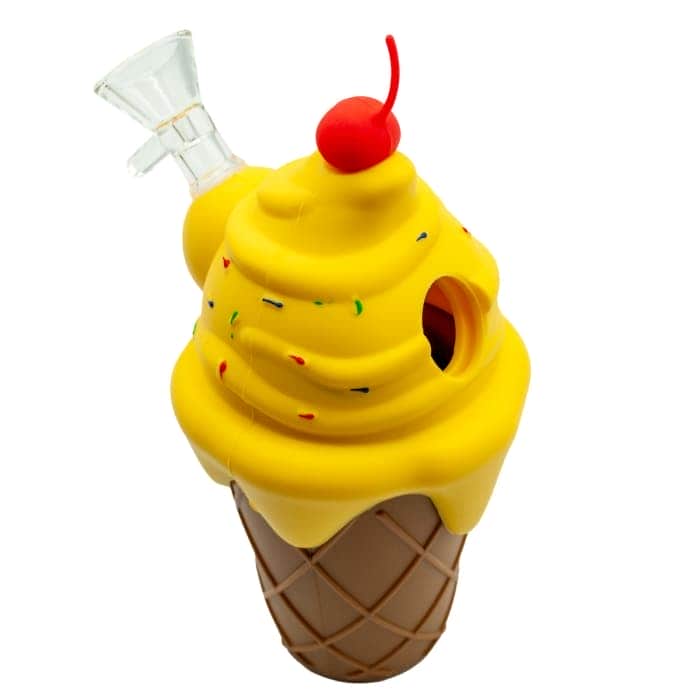 BONG SILICONA HELADO PARA AGUA 17CM Foto de cerca.