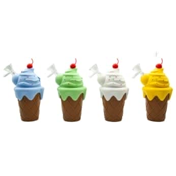 BONG SILICONA HELADO PARA AGUA 17CM Diferentes modelos.
