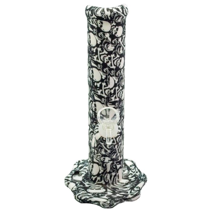BONG SILICONA MEDIANO 25,4CM Modelo calaveras.