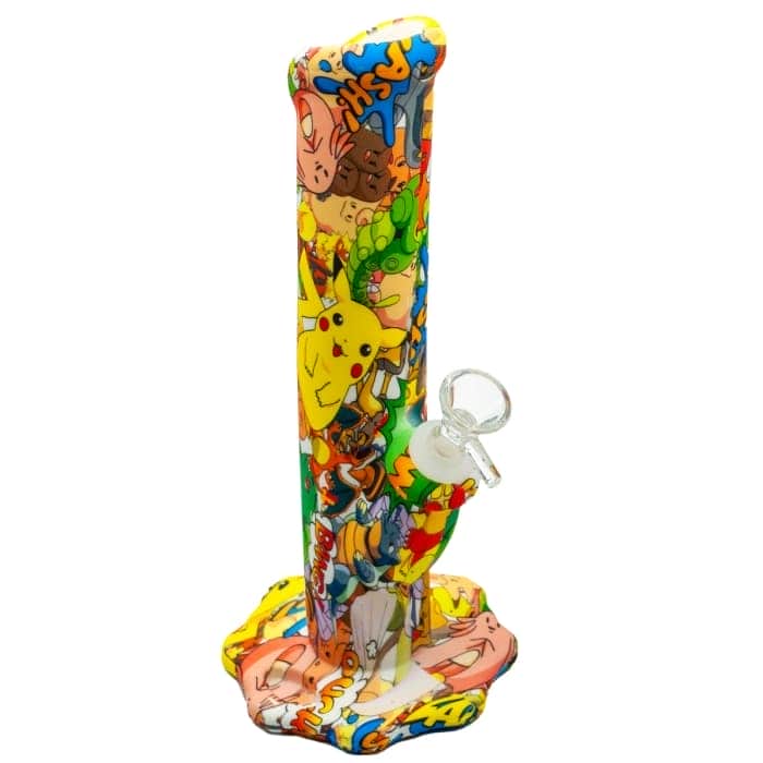 BONG SILICONA MEDIANO 25,4CM Modelo pokemon.
