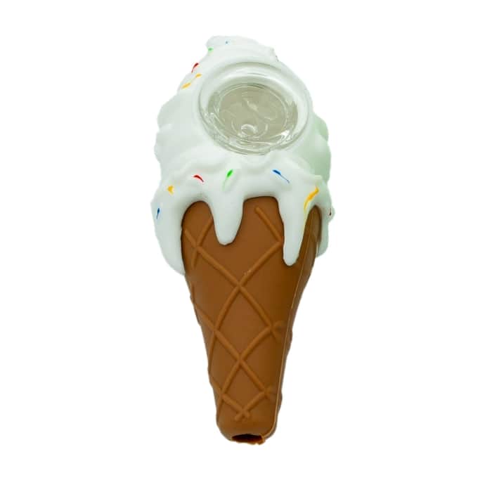 PIPA SILICONA HELADO 12CM Blanco.