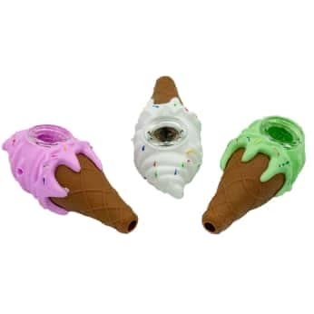 PIPA SILICONA HELADO 12CM Dieferentes modelos.
