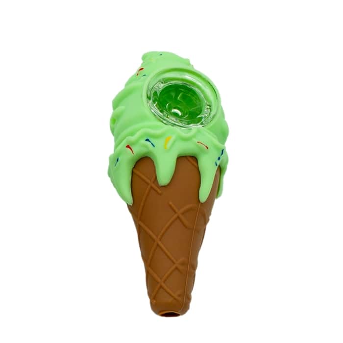 PIPA SILICONA HELADO 12CM Verde.