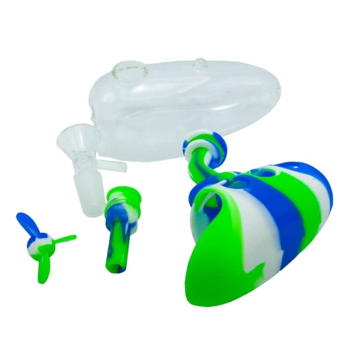BONG SILICONA SUBMARINO PARA AGUA 11,4CM Desmontado.