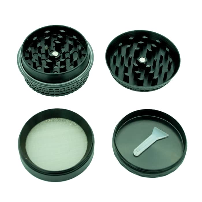 GRINDER XXX AMSTERDAM 4 PARTES 58MM Picador con polinizador desmontado.