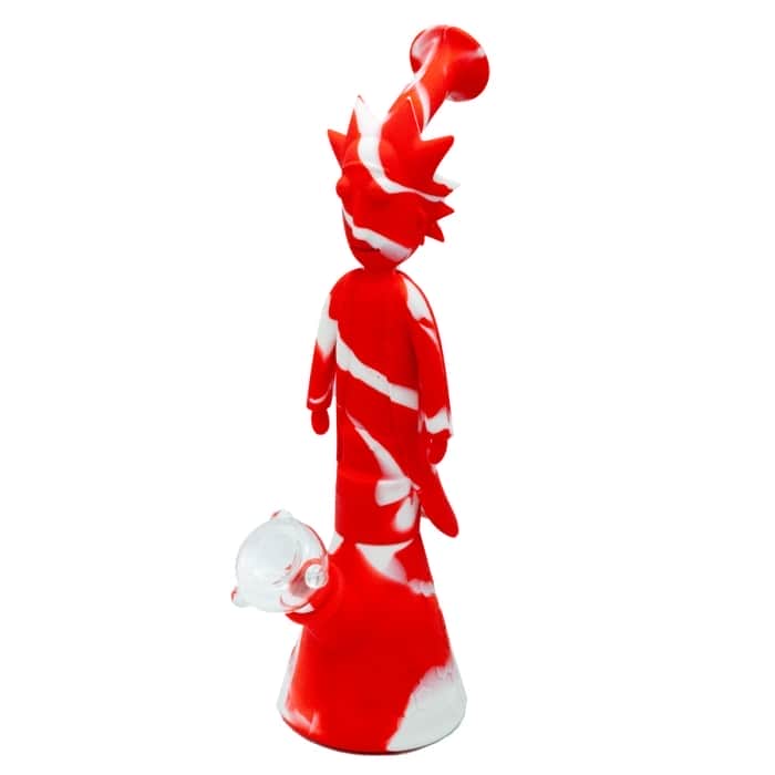BONG SILICONA RICK Y MORTY 30,5CM Modelo rojo.