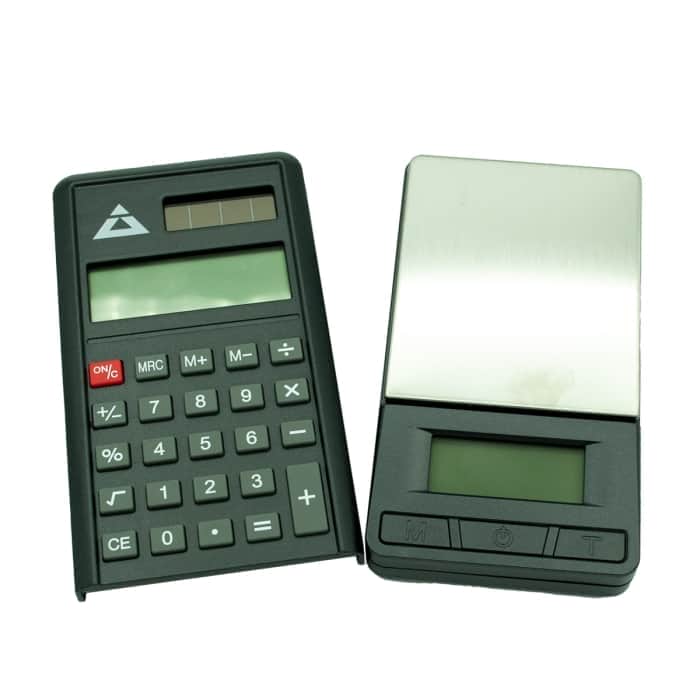 Báscula calculadora abierta de 300 gramos y precisión de dos decimales
