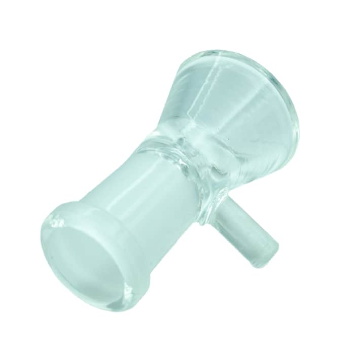 Cazoleta de cristal con adaptador hembra de 12-14mm y forma cónica. Cazoleta de repuesto para bongs