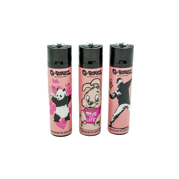Mechero rosa Banksy's Graffiti de la marca G-Rollz