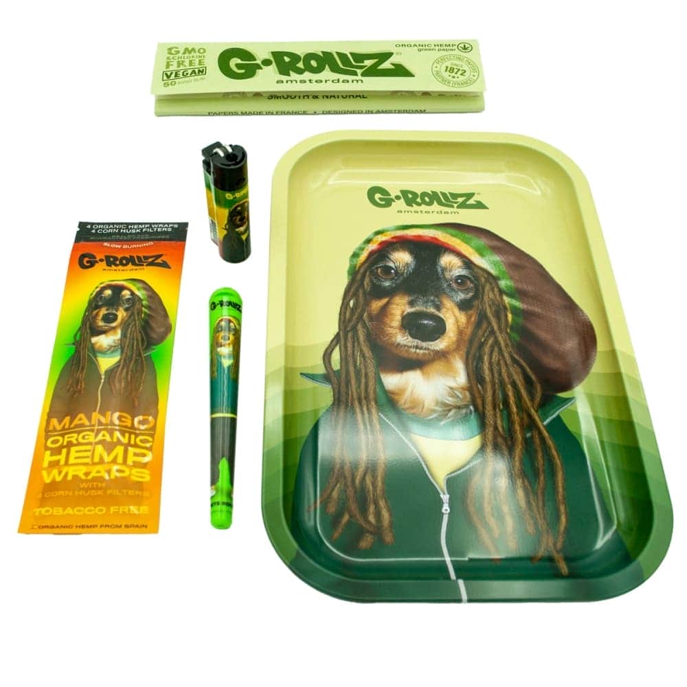 Kit Perro Rastafari Verde para fumadores