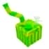 BONG SILICONA CUBO PARA AGUA 90MM