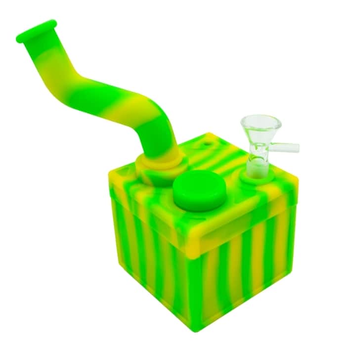 BONG SILICONA CUBO PARA AGUA 90MM