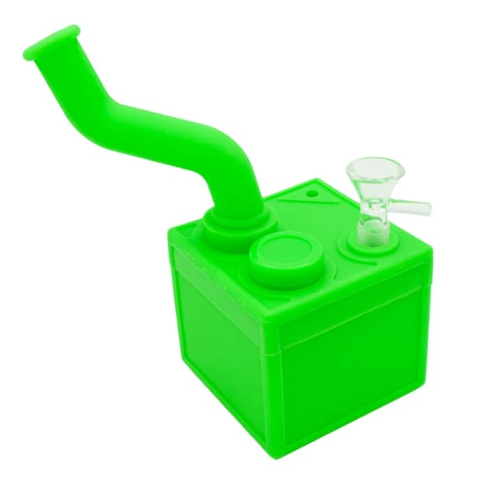 BONG SILICONA CUBO PARA AGUA 90MM