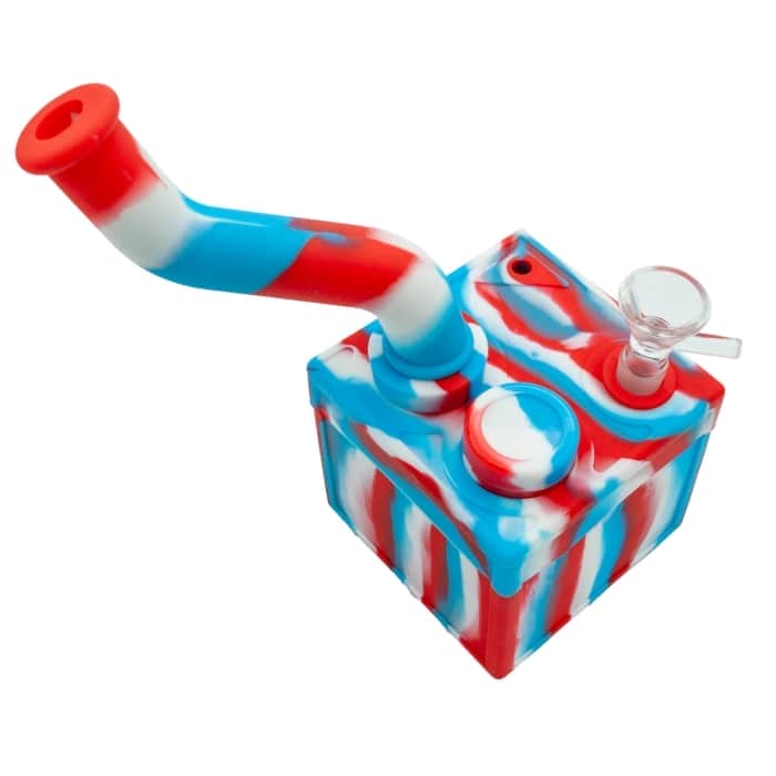 BONG SILICONA CUBO PARA AGUA 90MM