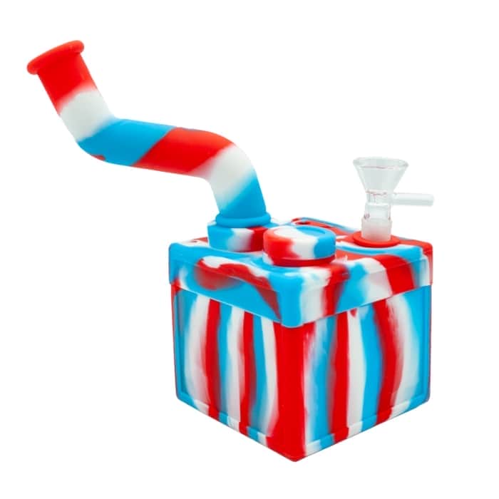 BONG SILICONA CUBO PARA AGUA 90MM