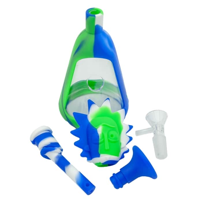 BONG SILICONA RICK Y MORTY PARA AGUA 18.8CM