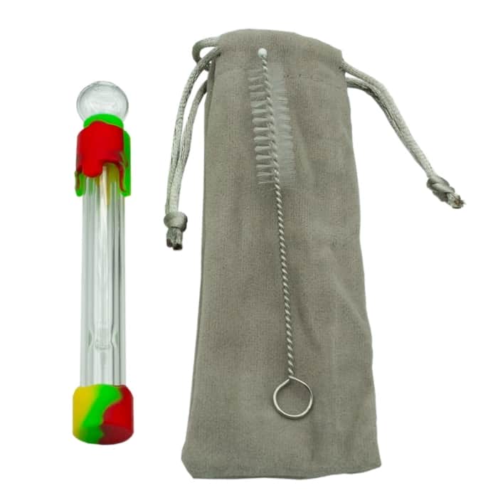PIPA SILICONA VIDRIO ESTUCHE + CEPILLO 11CM