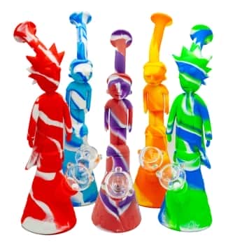 BONG SILICONA RICK Y MORTY 30,5CM DESMONTABLE EN PARTES. Diferentes modelos.