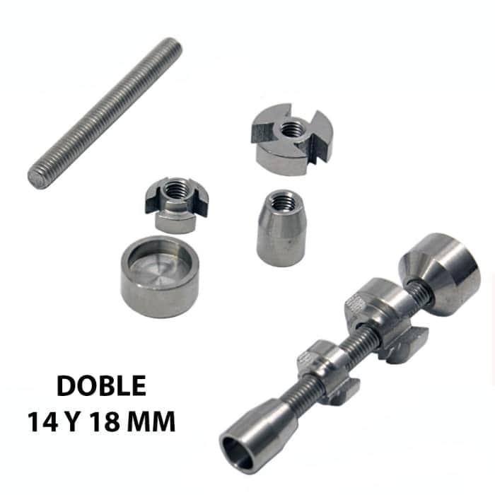 Clavo de Titanio doble para bongs. Medidas 14 y 18 CM diámetro