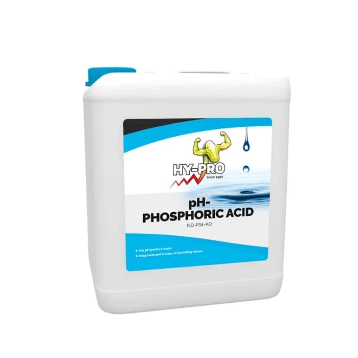PH- Phosphoric Acid de HY-PRO, envase de 5L.