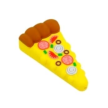 Pipa silicona con forma de pizza. Tamaño 11 cm