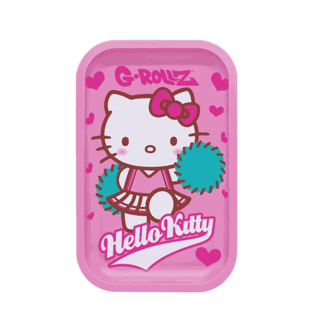 Bandeja de metal con motivo de Hellow Kitty Animadora en rosa. Marca G-Rollz