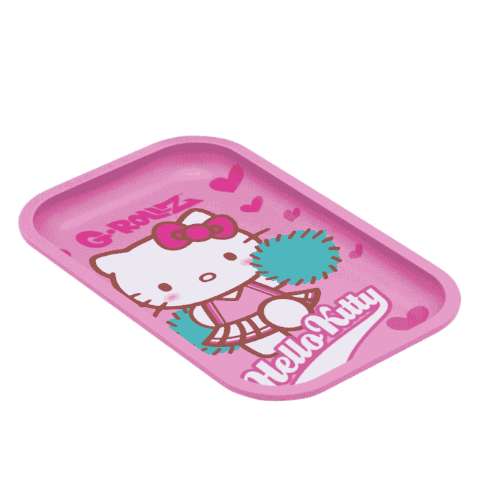 Bandeja de metal con motivo de Hellow Kitty Animadora en rosa. Marca G-Rollz