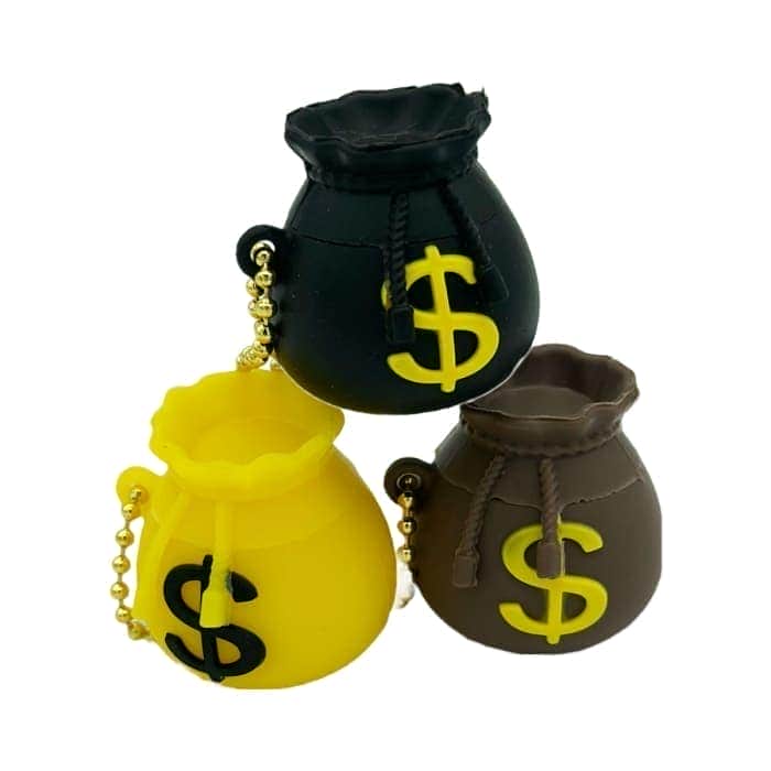Bote silicona. Saco dinero. 5,4 cm.