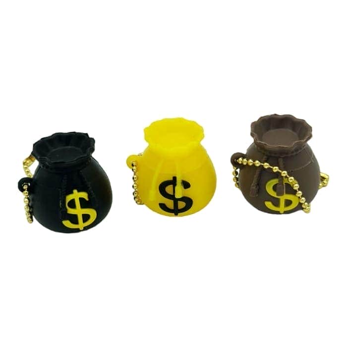 Bote silicona. Saco dinero. 5,4 cm.